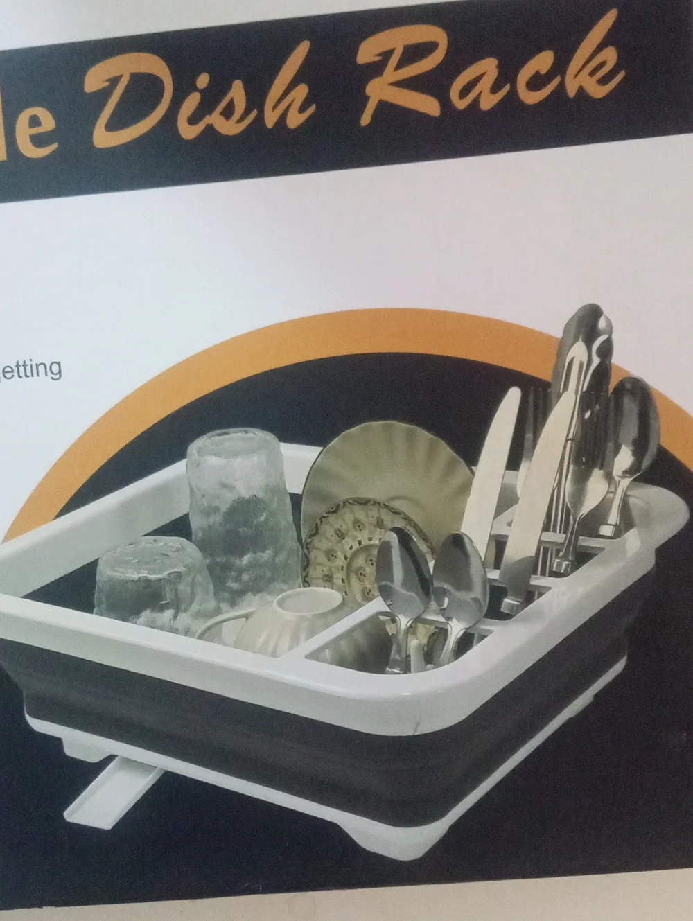 Masirs Collapsible Dish Rack - White and Black New In Package